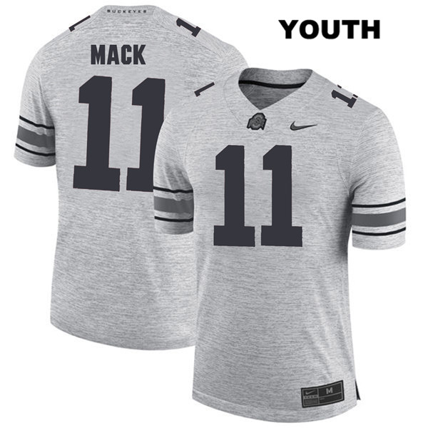 Ohio State Buckeyes Youth Austin Mack #11 Gray Authentic Nike College NCAA Stitched Football Jersey VC19U07RU